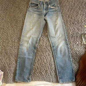 Levi vintage jeans Blue Straight-Leg Jeans with Vintage Gradient, button fly